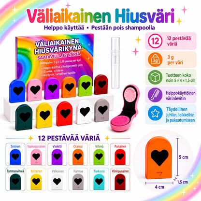 Hiusväriliidut – 12 poispestävää väriä