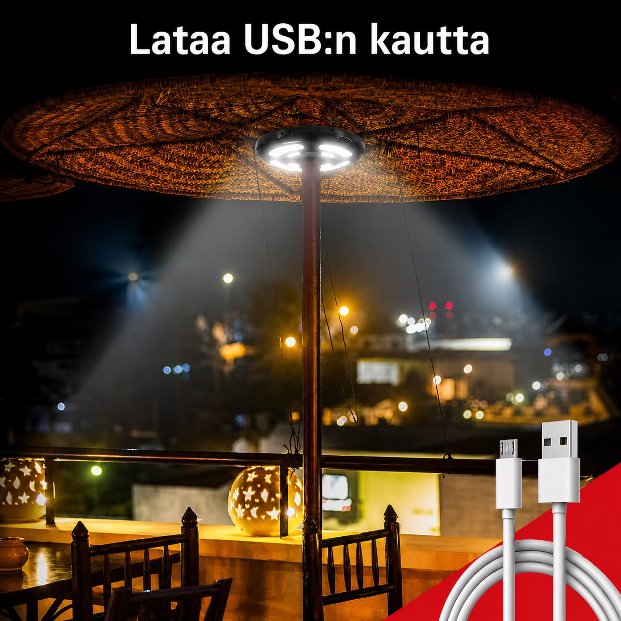 Luminus - Aurinkovarjovalaisin 28 LED-valolla