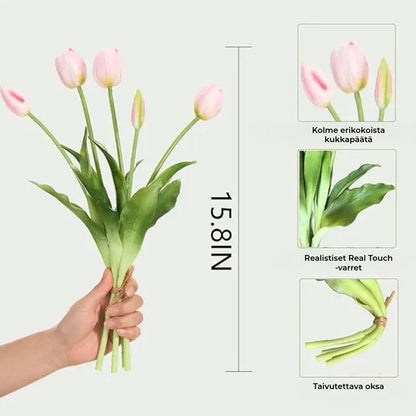 Everbloom Tulppaanit – Real Touch Aidonnäköiset tekotulppaanit realistisella tekstuurilla