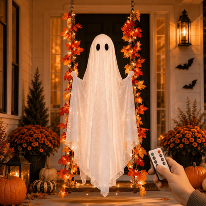 LED-valaistuksella varustettu kummituskeinu – tämän vuoden Halloween-uutuus!