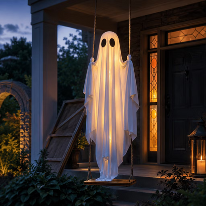 LED-valaistuksella varustettu kummituskeinu – tämän vuoden Halloween-uutuus!