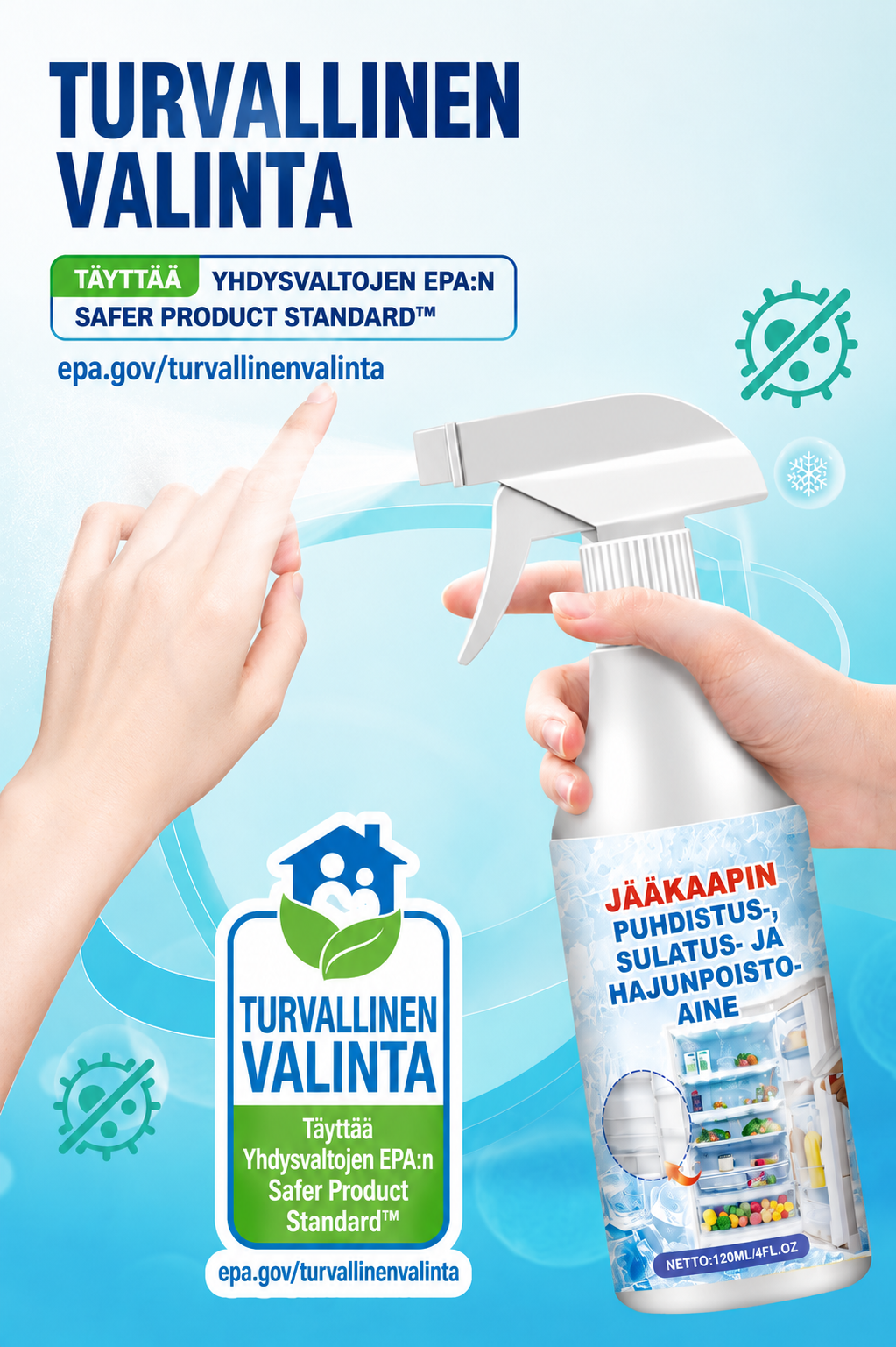 Sulatussuihke | Jääkaapille ja Pakastimelle