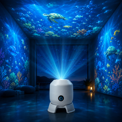 OceanWave-meriprojektori pyörivillä LED-valoilla – Luo taianomaisia iltoja