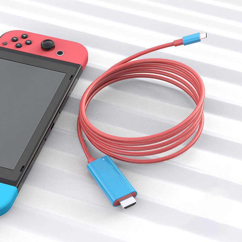 USB-C–HDMI-sovitinkaapeli – Suoratoista, pelaa ja lataa samanaikaisesti – Switchille, puhelimelle ja tabletille