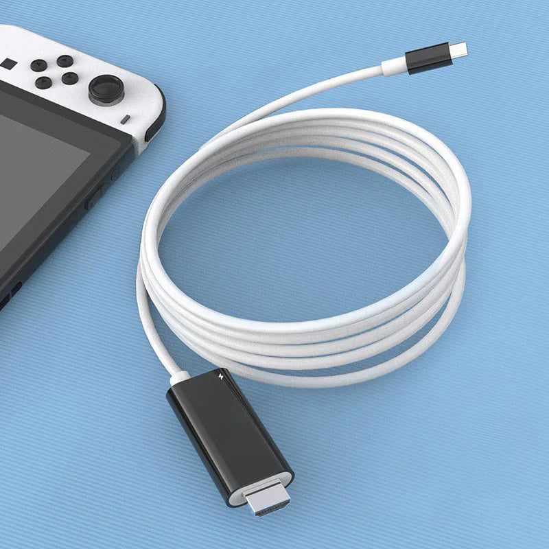 USB-C–HDMI-sovitinkaapeli – Suoratoista, pelaa ja lataa samanaikaisesti – Switchille, puhelimelle ja tabletille