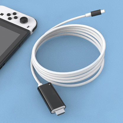 USB-C–HDMI-sovitinkaapeli – Suoratoista, pelaa ja lataa samanaikaisesti – Switchille, puhelimelle ja tabletille